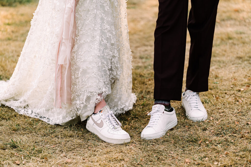 Wedding sneakers at Kingston House